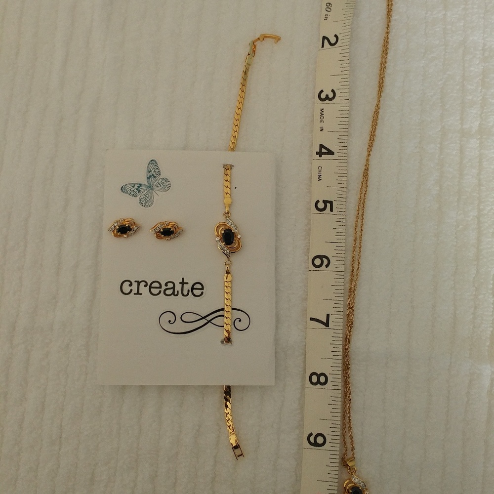 Lab Created Stone Necklace, Bracelet & Earrings - Picture 5 of 5